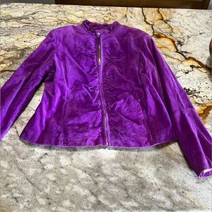 Purple suede jacket